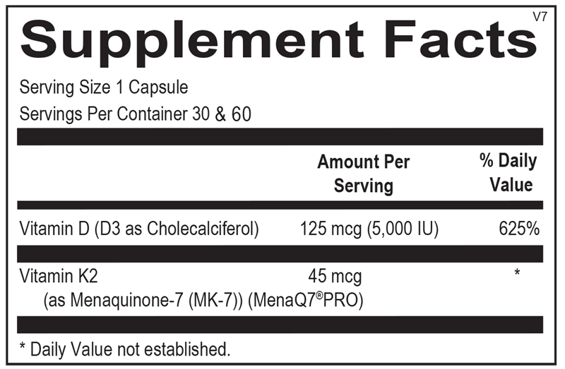 VITAMIN K2 WITH D3 30 CT